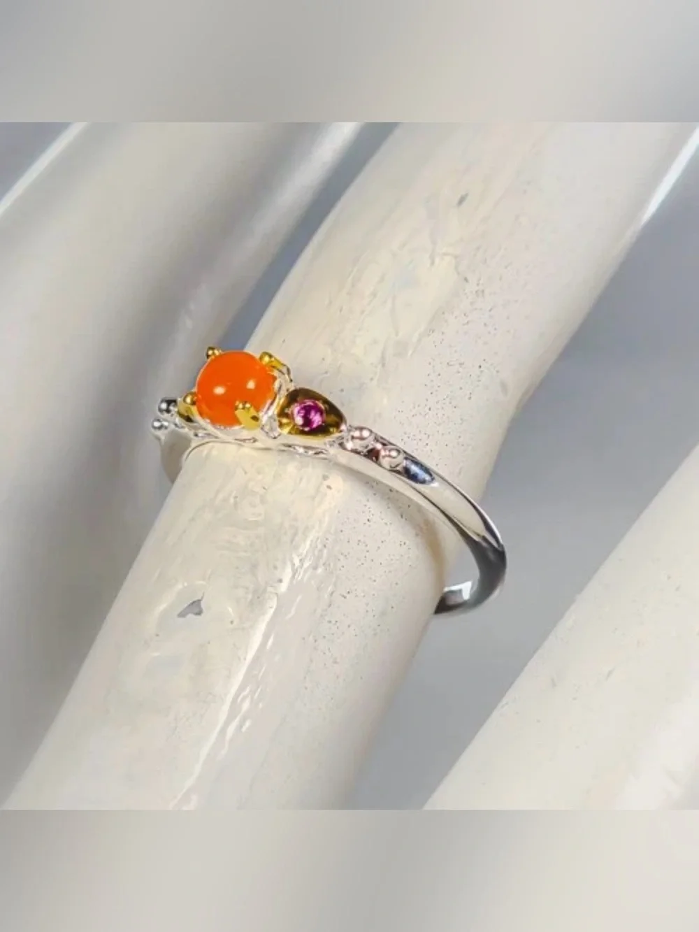 NEW! Carnelian & Garnet Ring